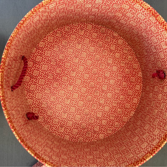 Vintage Hat Box Holder Floral Vase Chinese - Picture 4 of 6